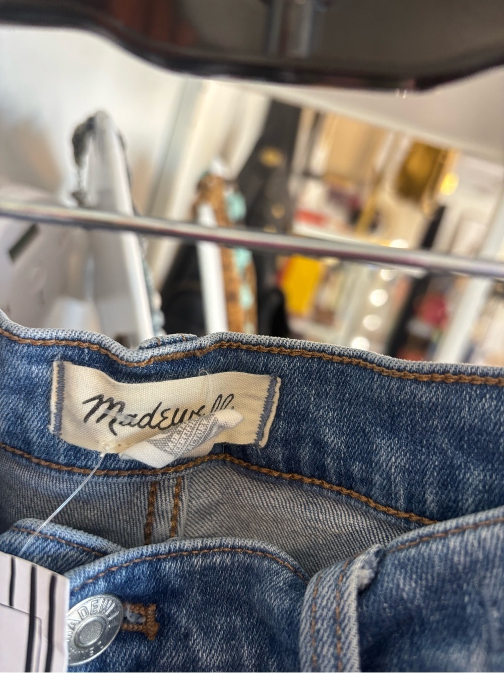Madewell Medium Blue High-Rise Wide-Leg Jeans - Picture 2 of 4